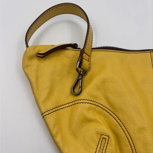Free People Elegant Yellow Leather Hobo Bag - Picture 3 of 5